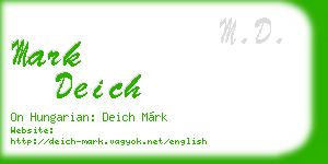 mark deich business card